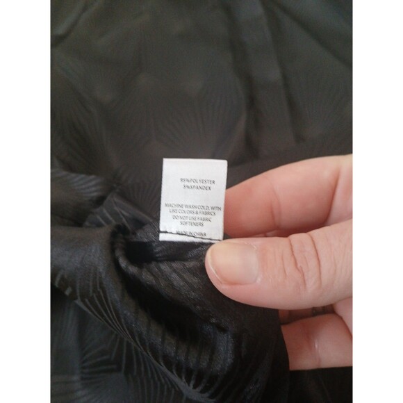 Rumours Womens S Button Up Blouse Top Shirt Black Art Deco Whimsigoth - Picture 6 of 8